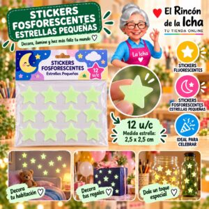 RI-0011038 Stickers Fosforescentes Estrellas Pequeñas Feliz