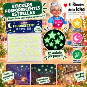 RI-0011039 Stickers Fosforescentes Estrellas Feliz Ref. 132256