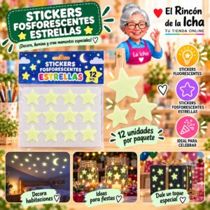 RI-0011041 Stickers Fosforescentes Estrellas Feliz Ref. 132258