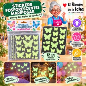 RI-0011047 Stickers Fosforescentes Mariposas Feliz