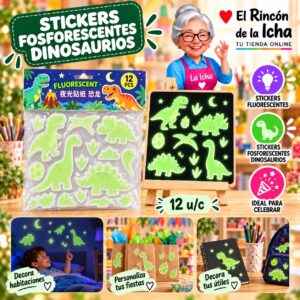 RI-0011050 Stickers Fosforescentes Dinosaurios Feliz Ref. 132267