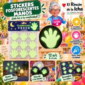 RI-0011055 Stickers Fosforescentes Manos Feliz