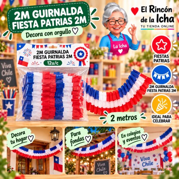 2m Guirnalda Fiesta Patrias 2m Feliz