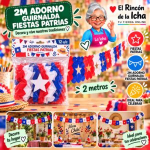 RI-0011078 2m Adorno Guirnalda Fiestas Patrias Feliz Ref. 420054