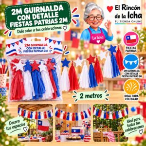 RI-0011084 2m Guirnalda Con Detalle Fiestas Patrias 2m Feliz