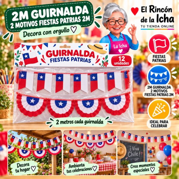 RI-0011092 2m Guirnalda 2 Motivos Fiestas Patrias 2m Feliz