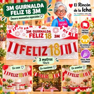 RI-0011093 3m Guirnalda Feliz 18 3m Feliz