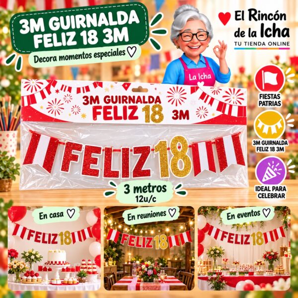 3m Guirnalda Feliz 18 3m Feliz