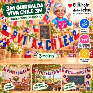 RI-0011095 3m Guirnalda Viva Chile 3m Feliz Ref. 420083