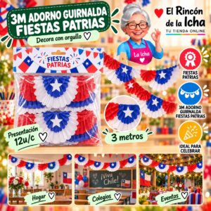 RI-0011096 3m Adorno Guirnalda Fiestas Patrias Feliz