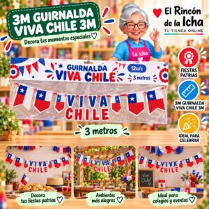 RI-0011097 3m Guirnalda Viva Chile 3m Feliz Ref. 420089
