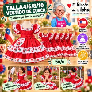 RI-0011106 Talla4/6/8/10 Vestido De Cueca Feliz Ref. 420200