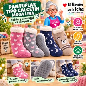 RI-ML-00138 Pantuflas Tipo Calcetín Moda Lina Diseño 850222