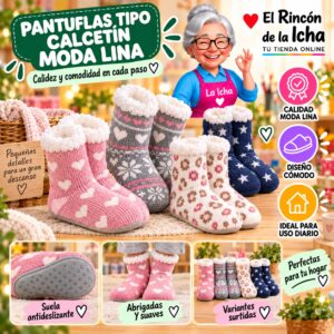 RI-ML-00139 Pantuflas Tipo Calcetín Moda Lina Diseño 850223