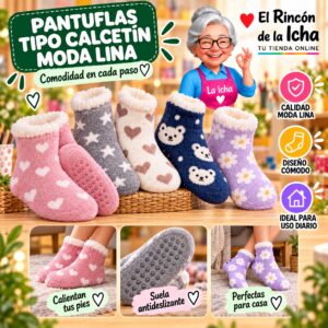 RI-ML-00143 Pantuflas Tipo Calcetín Moda Lina Diseño 850290