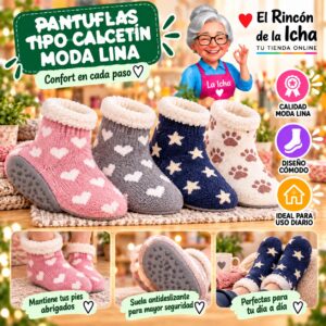 RI-ML-00145 Pantuflas Tipo Calcetín Moda Lina Diseño 850299