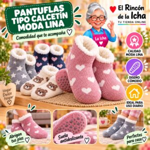 RI-ML-00146 Pantuflas Tipo Calcetín Moda Lina Diseño 850304