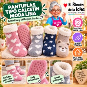 RI-ML-00147 Pantuflas Tipo Calcetín Moda Lina Diseño 850305