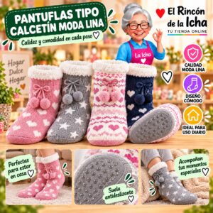 RI-ML-00149 Pantuflas Tipo Calcetín Moda Lina Diseño 850307