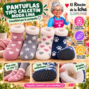 RI-ML-00151 Pantuflas Tipo Calcetín Moda Lina Diseño 850310