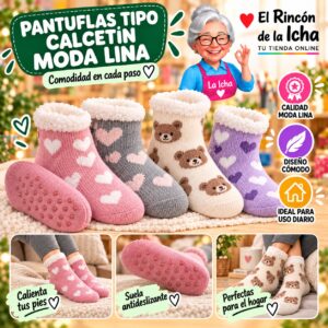 RI-ML-00153 Pantuflas Tipo Calcetín Moda Lina Diseño 850312