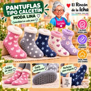 RI-ML-00155 Pantuflas Tipo Calcetín Moda Lina Diseño 850316