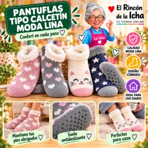 RI-ML-00157 Pantuflas Tipo Calcetín Moda Lina Diseño 850383