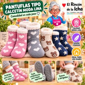 RI-ML-00158 Pantuflas Tipo Calcetín Moda Lina Diseño 850384