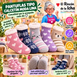 RI-ML-00160 Pantuflas Tipo Calcetín Moda Lina Diseño 850386