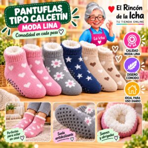RI-ML-00167 Pantuflas Tipo Calcetín Moda Lina Diseño 850466