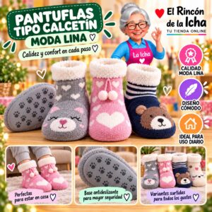 RI-ML-00169 Pantuflas Tipo Calcetín Moda Lina Diseño 850469