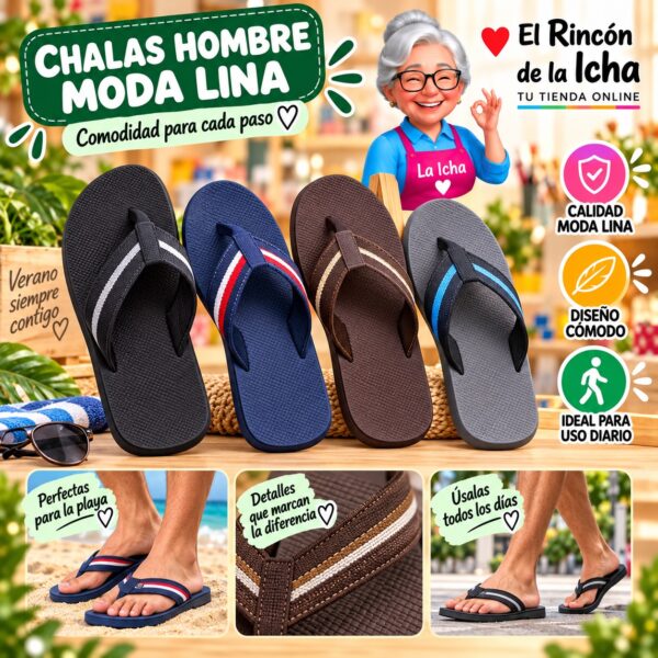 Chalas Hombre Moda Lina Diseño 800817