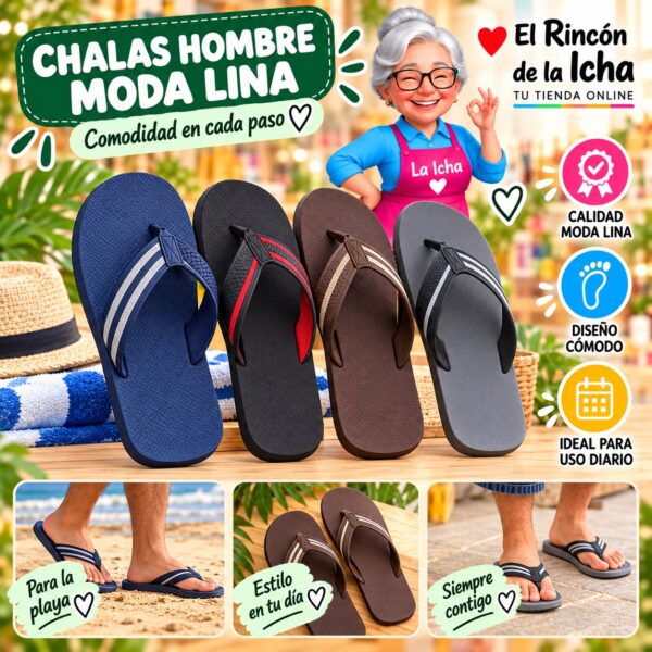 Chalas Hombre Moda Lina Diseño 800558