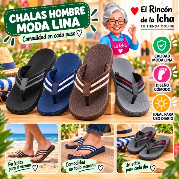 Chalas Hombre Moda Lina Diseño 800869