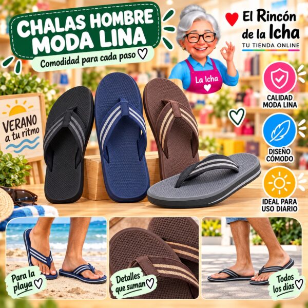 Chalas Hombre Moda Lina Diseño 800808