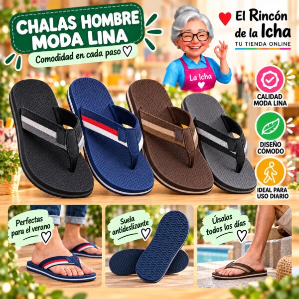 Chalas Hombre Moda Lina Diseño 800876