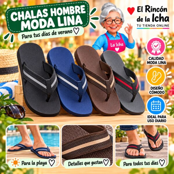 Chalas Hombre Moda Lina Diseño 800640