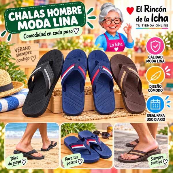 Chalas Hombre Moda Lina Diseño 800698