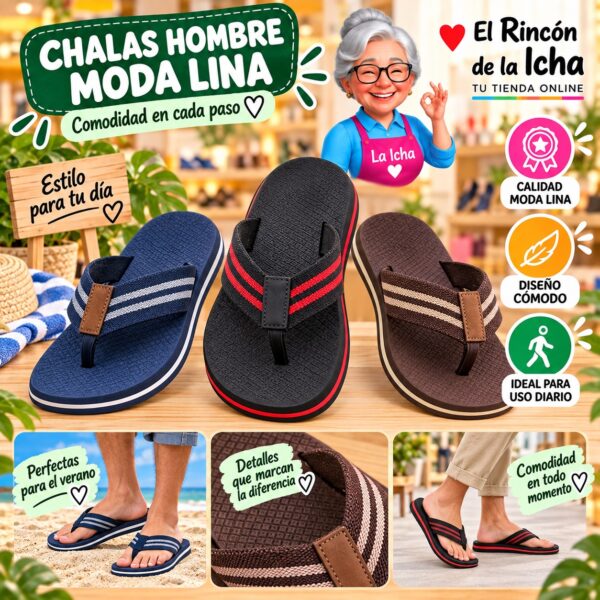 Chalas Hombre Moda Lina Diseño 800287