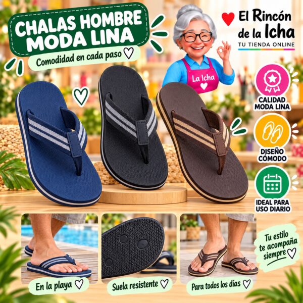 Chalas Hombre Moda Lina Diseño 800837