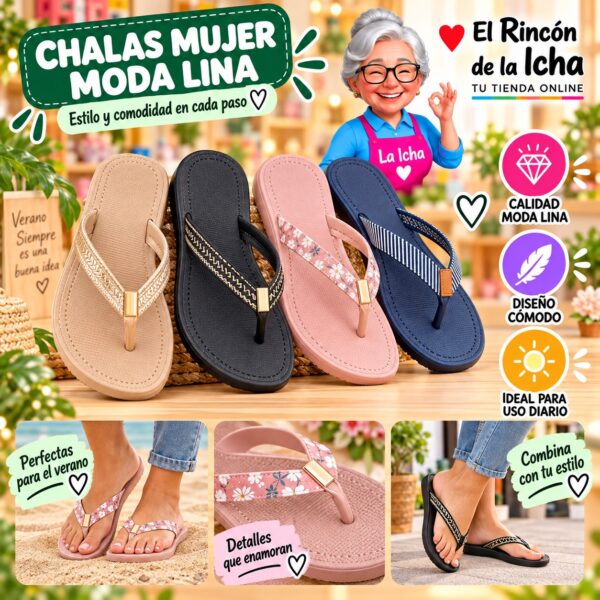 Chalas Mujer Moda Lina Diseño 800796