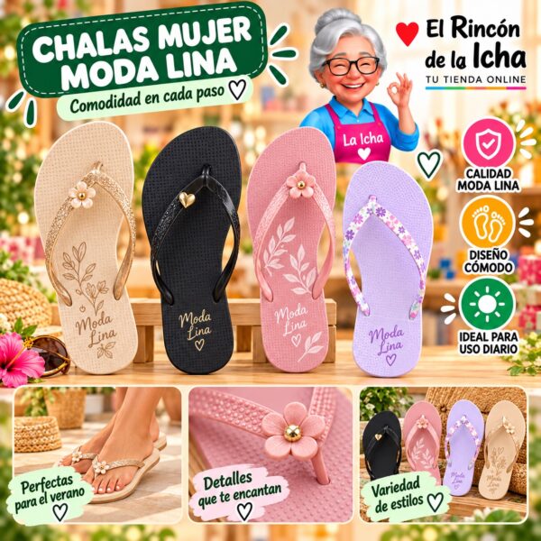 Chalas Mujer Moda Lina Diseño 800546