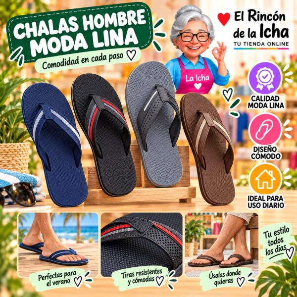 Chalas Hombre Moda Lina Diseño 800790