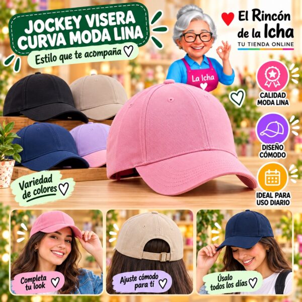 RI-ML-00533 Jockey Visera Curva Moda Lina Diseño 900804