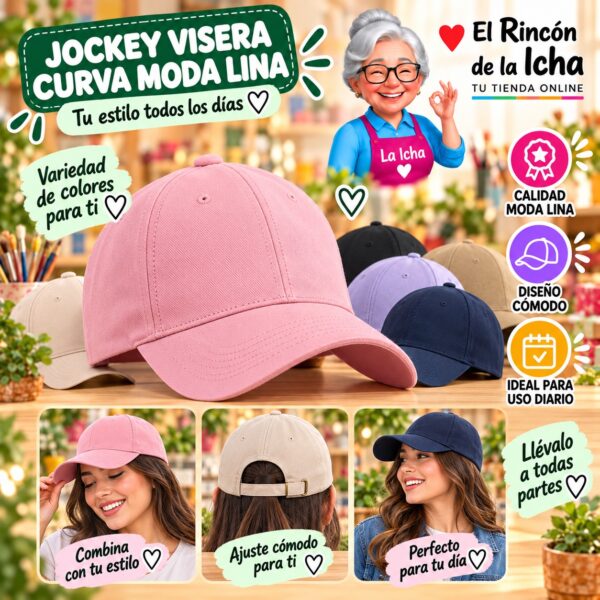 RI-ML-00536 Jockey Visera Curva Moda Lina Diseño 900140