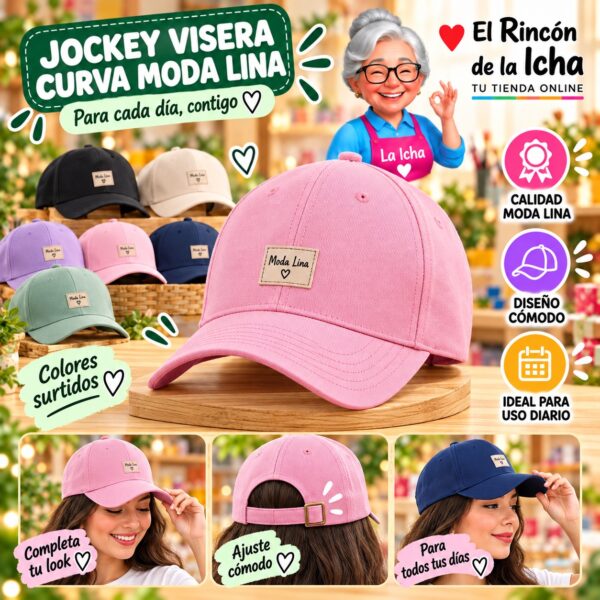 RI-ML-00538 Jockey Visera Curva Moda Lina Diseño 900774