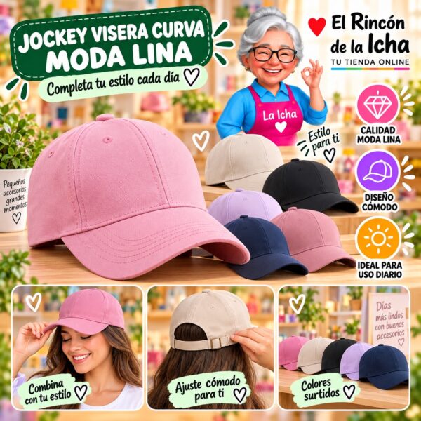 RI-ML-00552 Jockey Visera Curva Moda Lina Diseño 900517