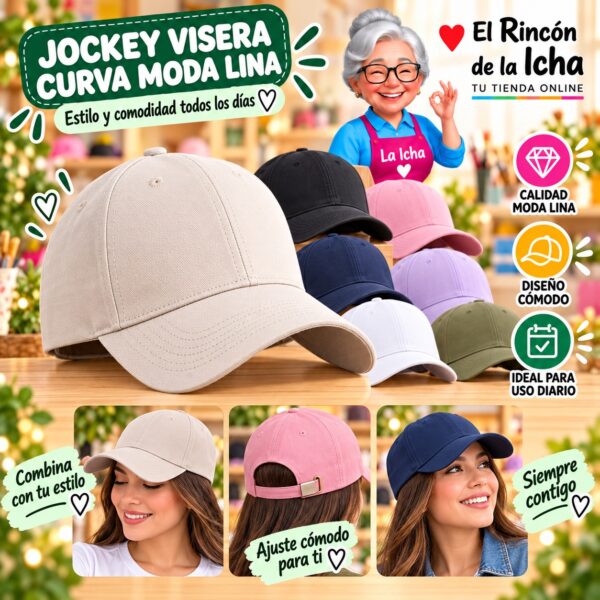 RI-ML-00560 Jockey Visera Curva Moda Lina Diseño 900777