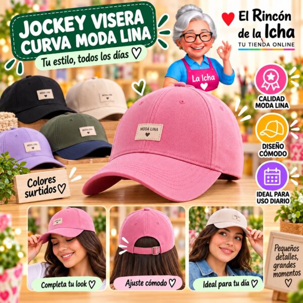 RI-ML-00567 Jockey Visera Curva Moda Lina Diseño 900776