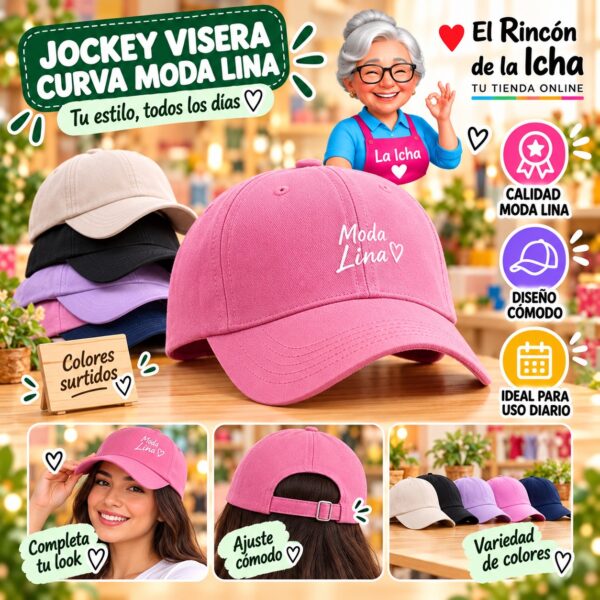 RI-ML-00568 Jockey Visera Curva Moda Lina Diseño 900761
